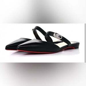 Christian Louboutin Nappa Choc Lock Flats